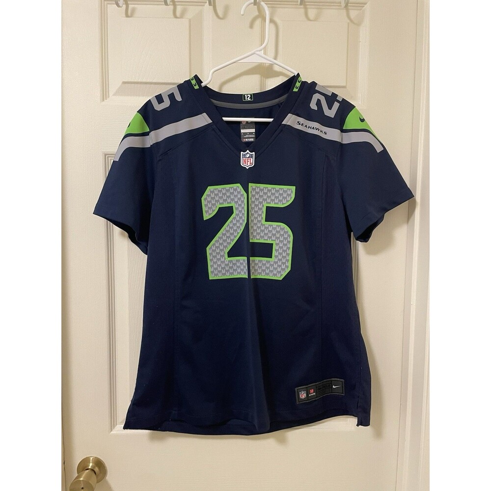Seattle Seahawks Richard Sherman #25 Women’s XLarge Nike On Field Jersey